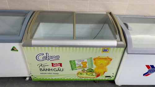 Tủ Đông Kính Sanden 400L. Mới 85%